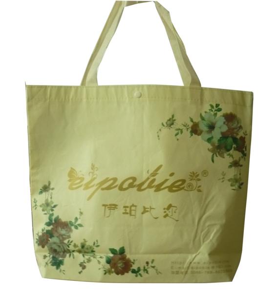 Supermarket colorful green recyclable PP woven shopping bags