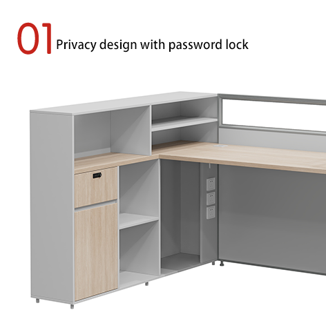 Customization Myidea Staff Desk with Storage Cabinet, Screen Style, Single Seat, Simple and Modern Office, Computer Desk