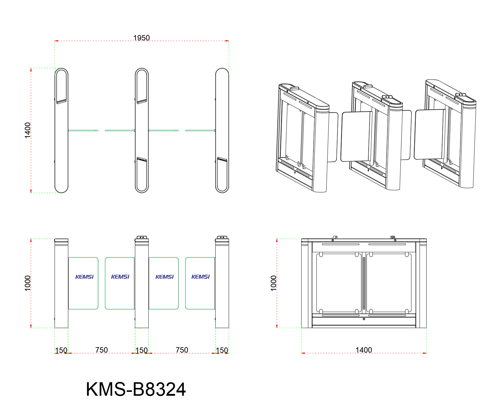 Outdoor Park Swing Barrier With RFID Card Recognition