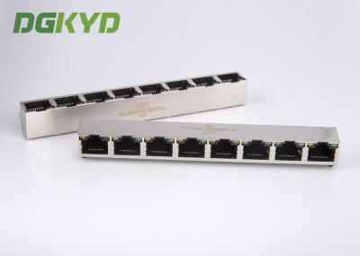 Jaque ganged da porta ethernet rj45 do protetor 1X8 da fábrica de China sem transformador discreto