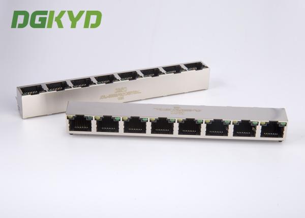 Jaque ganged da porta ethernet rj45 do protetor 1X8 da fábrica de China sem transformador discreto