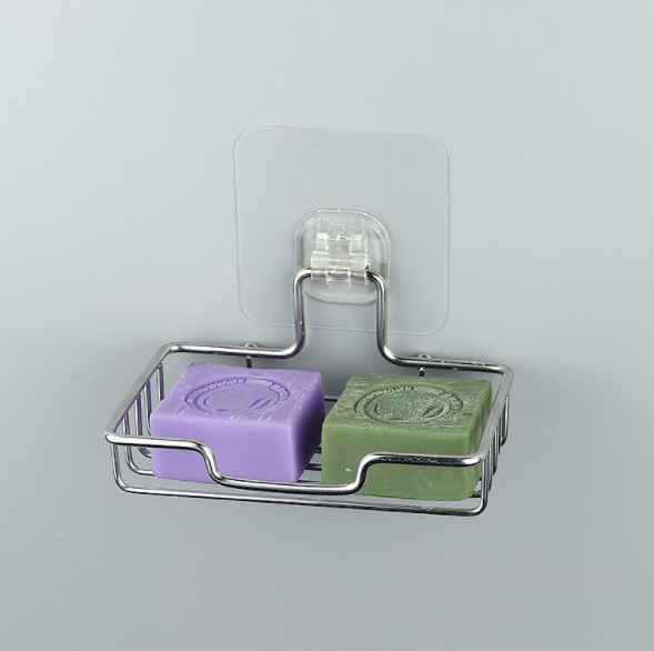 Adhesive No Drilling Suction Cup Soap Holder for Bathroom Kitchen