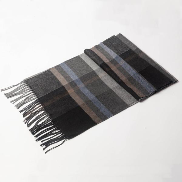 Football Team Fans Jacquard Scarf Custom Knitted Winter Scarf with Plaid Pattern