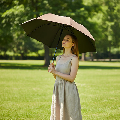 UV50+ Sun Protection Umbrella with Windproof & Waterproof Design and Fiberglass Ribs for Ultimate Outdoor UV Shield