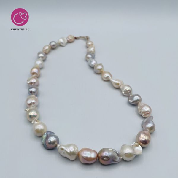 Natural Baroque Pearl Strand Round Baroque Pearl Earrings for Jewelry Making