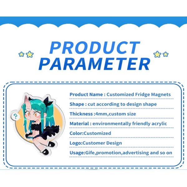 Adorable Custom Animal Fridge Magnets - Personalized Premium Acrylic Decor & Unique Gift Idea