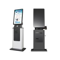 Terminal de pago inteligente de autoservicio para registro y salida, aceptador de efectivo y dispensador de boletos, quiosco de pago con pantalla táctil LCD para hotel
