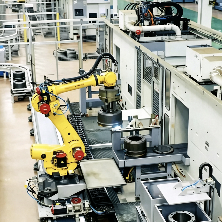 FANUC R-2000iC/210F 6 Axis Robot 210kg Payload for Semi Trailer Axle Machining Powder Coating Assembly Welding and Handling