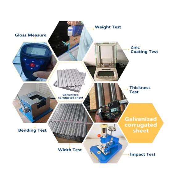 Коррозионностойкий гофрированный металлический лист из оцинкованной стали толщиной 0,2-0,6 мм