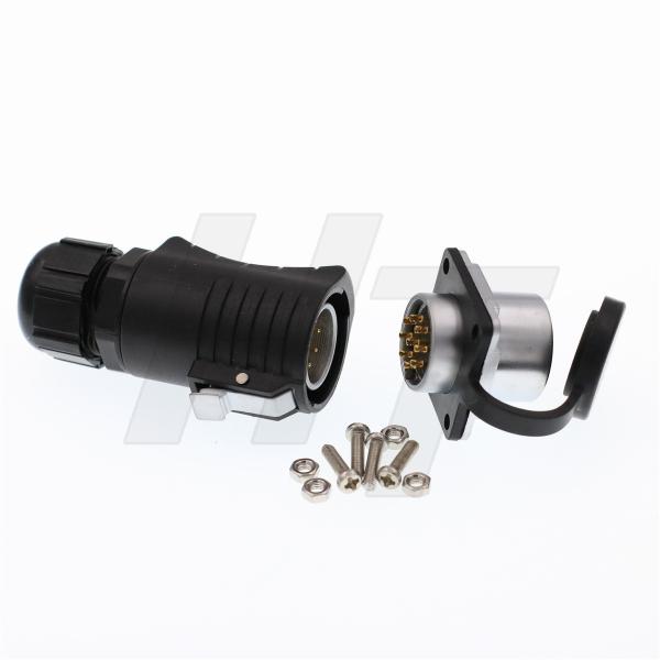 Moisture Resistant Waterproof Plastic Connector , 9 Pin Power Connector Male Plug Female Socket