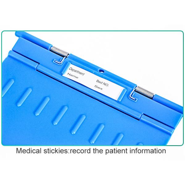 Держатель ABS вспомогательного оборудования больничной койки голубого серого цвета терпеливейший рекордный 230mm x 355mm