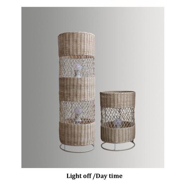 Handmade Led rattan wicker floor lamp For Living Room Decoration