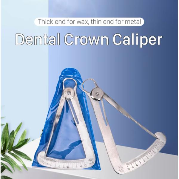 0-10мм Кронный пружинный калибр Нержавеющая сталь Зубные скобки Измерительный стальной линейка