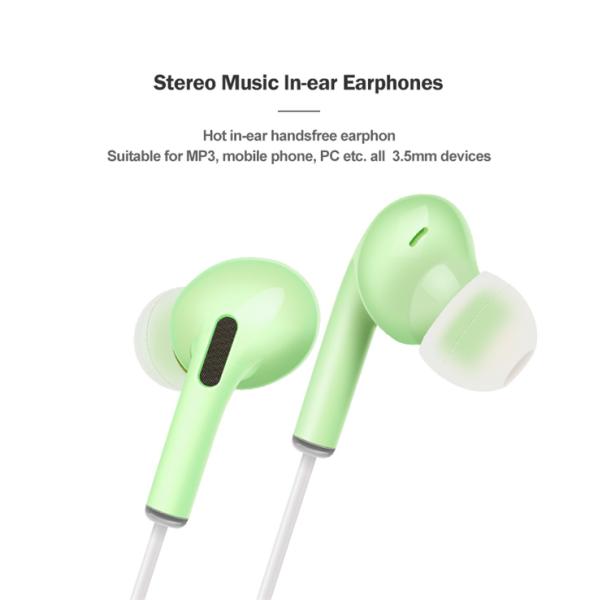 Plastic Round Cable Noise Cancelling Wired Earphones IPX2 Waterproof