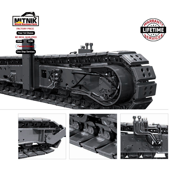 Excavator Undercarriage Parts 8-10 Tons Rubber Steel Track Chassis for Drilling Rig