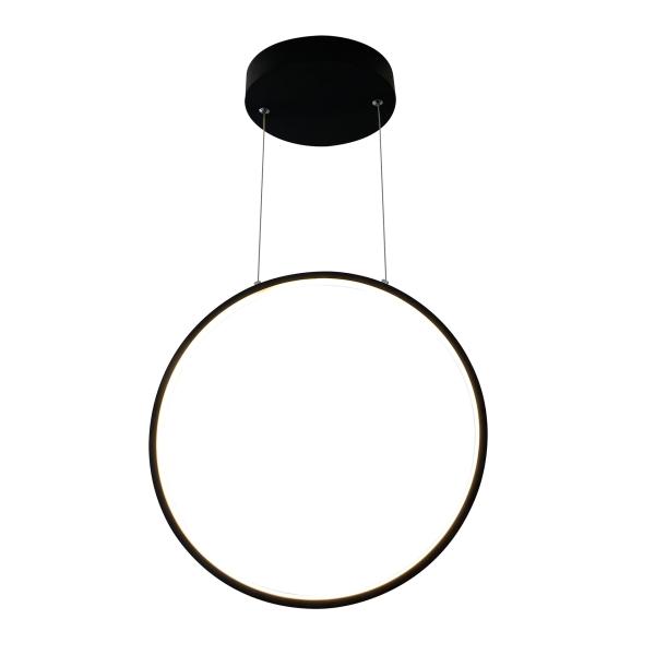 Longue ligne de suspension circulaire à l' anneau creux noir blanc décoratif moderne