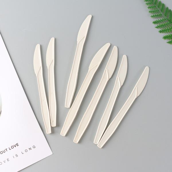 OEM PLA Disposable Plastic Cutlery Packs Flatware Cutlery Sets Flight Spoon Fork And Knife Kit