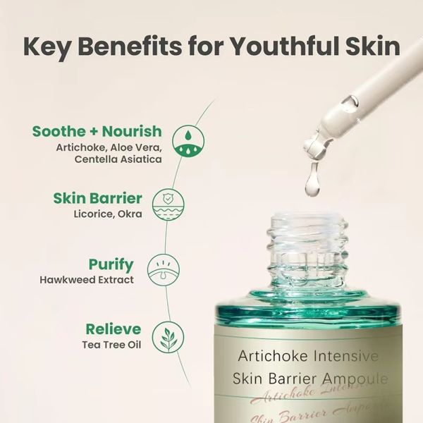 Skin Care Barrier Repair Ampoule 1oz Soothing Face Serum with Niacinamide & Vitamin C Whitening & Anti-Aging for Sensitive Skin