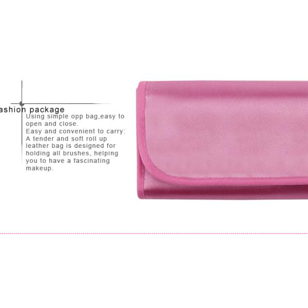 Round Travel Makeup Brush Set Pink Makeup Brushes Kit With White handle