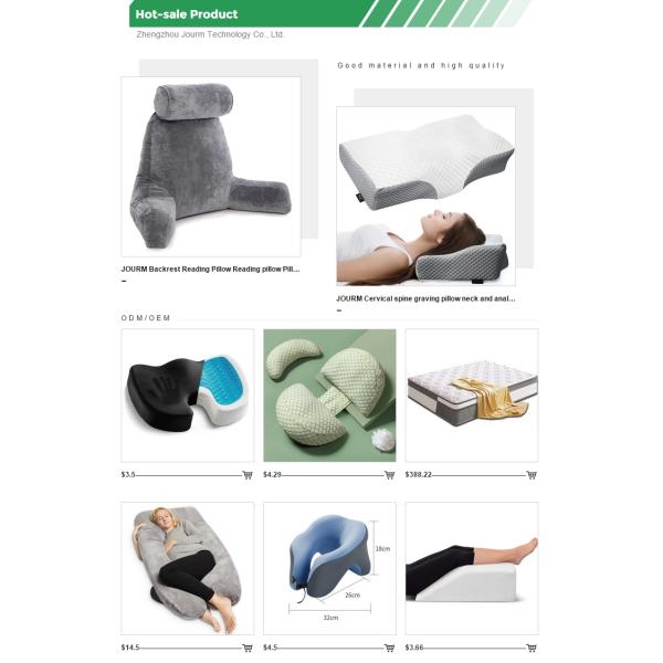 JOURM Couples Sleeping Pillow Memory Foam Triangle Pillow Breathable Arm Rest Customized