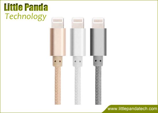 Good Quality Metal iPhone 5 USB Data Transfer Cable USB Charging Cable Nylon Braided
