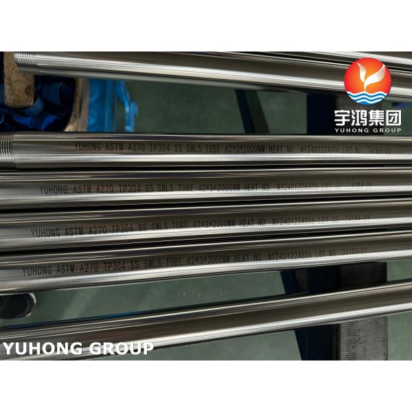 Sanitary ASME SA270 TP304 Stainless Steel Bright Annealed Tube (Threaded End)