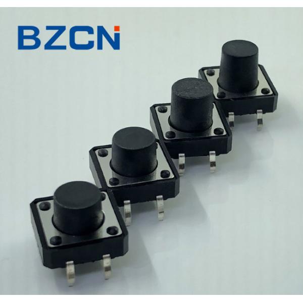 Plastic Cover Sealed Tactile Switch PA66 Brass Housing Terminal With Silver Plate