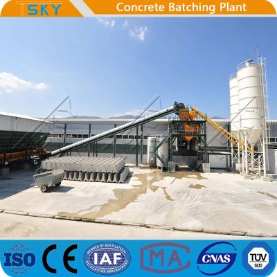 A construção civil pré-fabricou a planta concreta da mistura do grupo 180m3