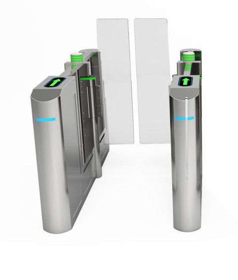 Сползать ворота барьера турникета, железнодорожный турникет с распознаванием лиц