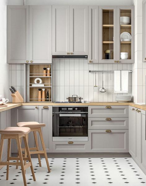 Armoire de cuisine moderne de luxe Table à en-tête et table en marbre