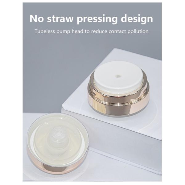 Не меняемый акриловый безвоздушный контейнер бутылки 15g 30g 50g опарника сливк косметический упаковывая