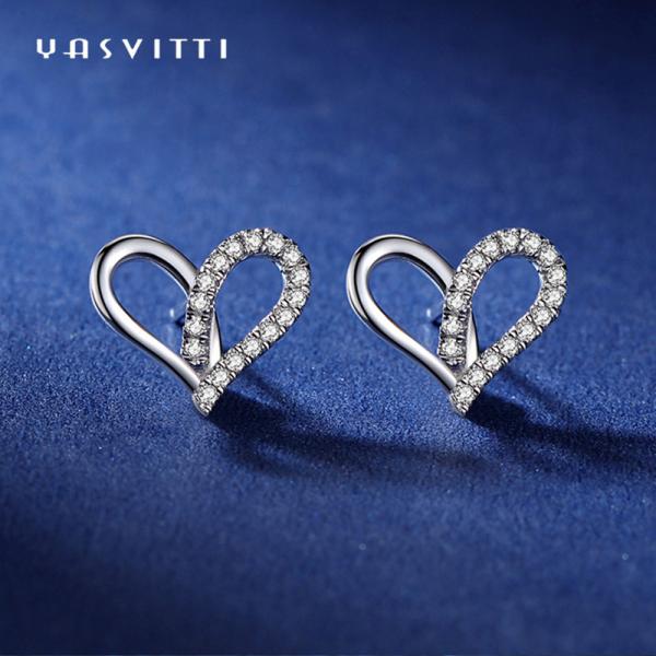 платина серег сердца 1.1g 7.7x9.5mm стерлинговая серебряная покрыла серебряные падения уха