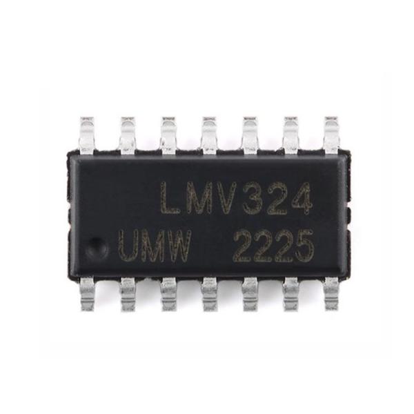 LMV324IDR SOIC-14 Components électroniques de la puce d'amplificateur de fonctionnement rail-rail à faible puissance à quatre canaux