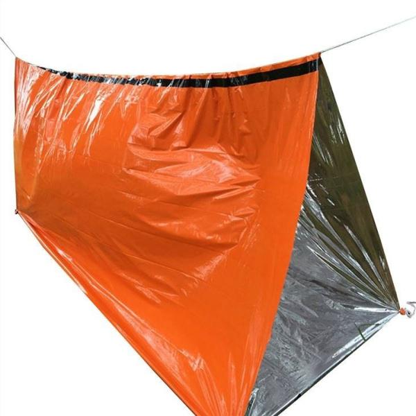 Emergency Tent, 2 Person Tube Tent Survival Shelter Paracord, Stakes, Whistle Ultralight Survival Tent Emergency