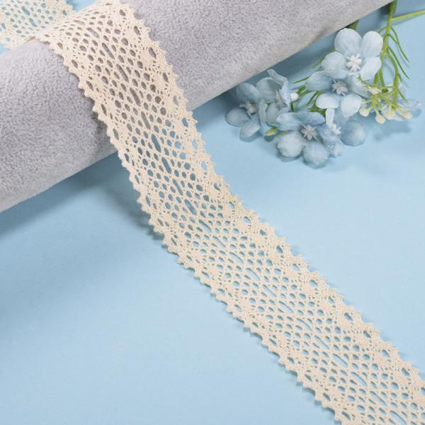 3.5CM Crochet Eyelet algodão renda Trim Border renda tecidos para mulheres vestido