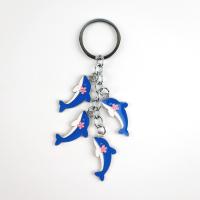 Un porte-clés pour dauphins en alliage de zinc doux émail Un accessoire charmant pour les amateurs d'océan