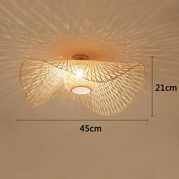 Tatami Style Rattan Ceiling Lights Shade Restaurant Ceiling Lamp(WH-WA-39)