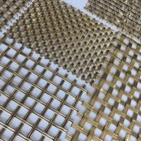 Modern Office Space Decorative Wall Cladding Stainless Steel Crimped Wire Mesh Panel