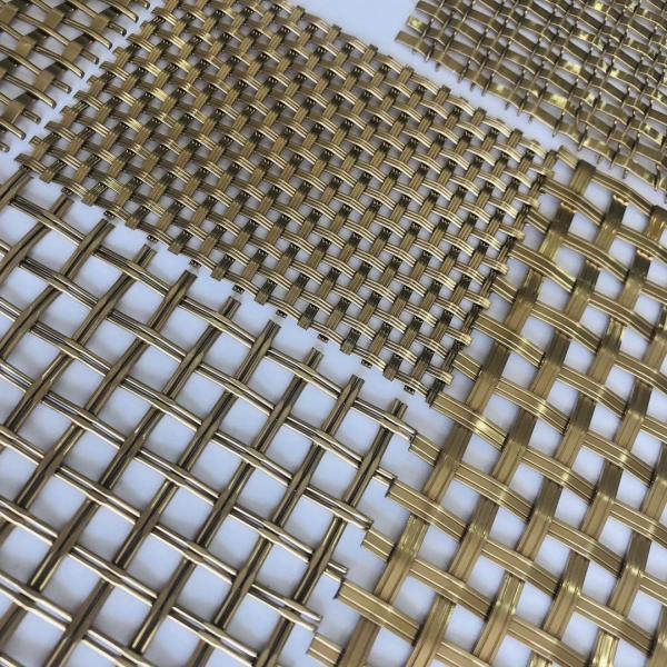 Modern Office Space Decorative Wall Cladding Stainless Steel Crimped Wire Mesh Panel