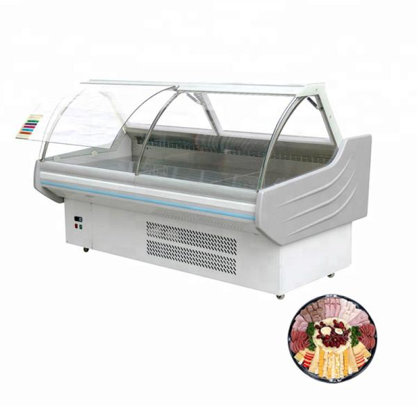 Single - Temperature Deli Display Refrigerator ,  Supermarket Meat Dish Chiller