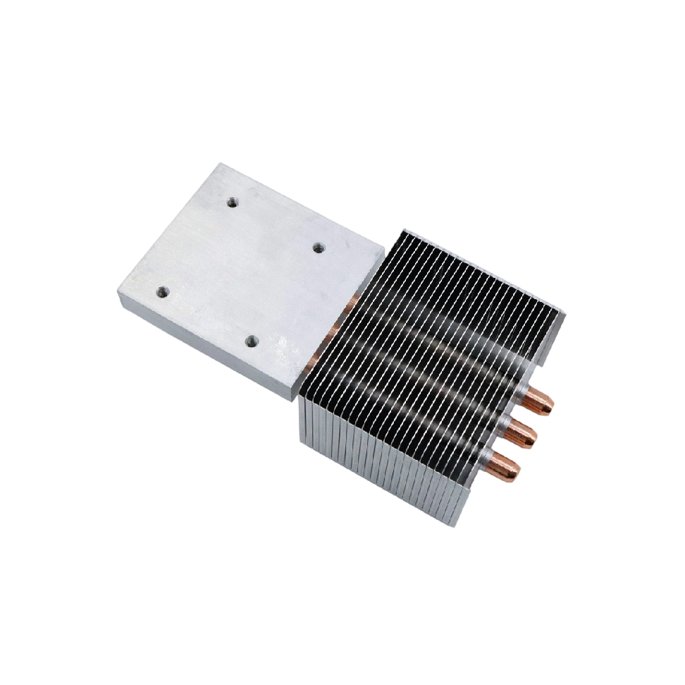 High Efficiency 3 Copper Heat Pipe Aluminum Fin Radiator Passive Cooler for Medical Device Projector