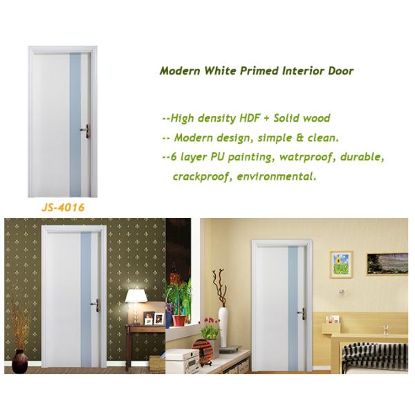 ODM Water Resistant PVC Wooden Doors HDF Engineered Eco Friendly
