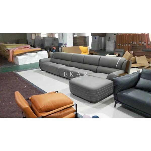 Latest Design Modern Italian Style L Shaped Corner Leather Sofa