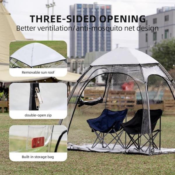 Área exterior 62.99*51.18*70.86 polegadas impermeável PVC transparente Proteção UV