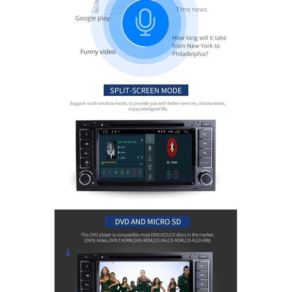 Android 8.1 VW Touareg Volkswagen DVD Player With Wifi BT GPS AUX Video