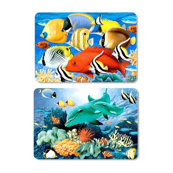 Customized Eco-Friendly 0.6mm PET 3D Lenticular Dining Placemat For Kitchen & Kids