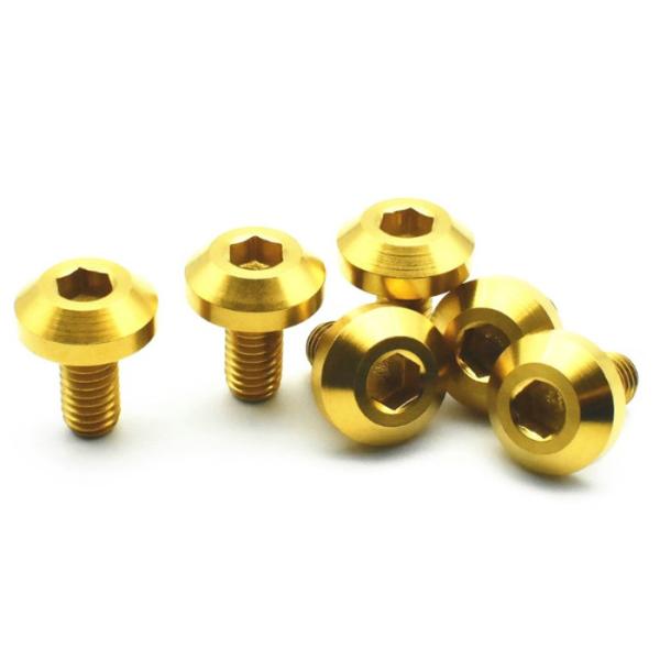Titanium Disc Brake M6 M8 Bolts Hex Button Head Screw Motorcycle Accessories