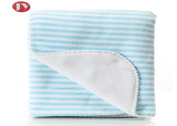 Wholesale Cheap Knit printed coral plush fleece baby blanket  warm  thick double layers
