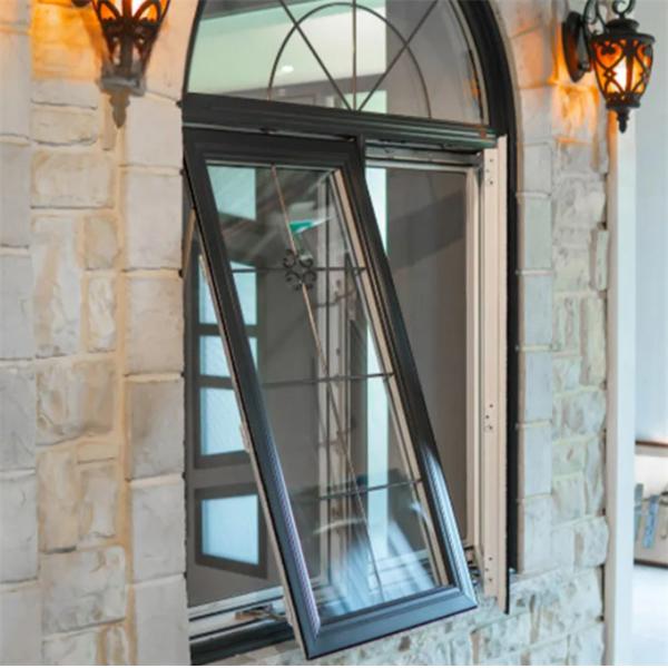 Level 9 Wind Pressure Resistance SKATE Double Glazed Aluminum Alloy Awning Windows