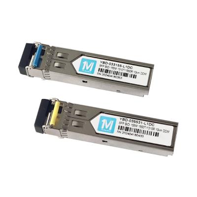 3.3V Fiber Optic Transceivers 155M BIDI 10km 1310nm/1550nm LC Connector DDM WDM Simplex SFP Module for Data Transmission